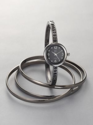 Watches: City Style Watch and Bangle Set