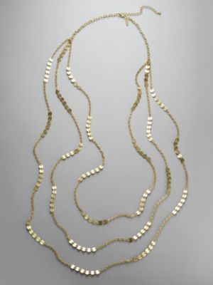 City Style Triple Strand Paillette Necklace