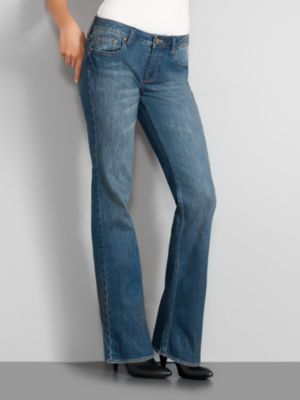 Curvy Bootcut Jeans, Lunar Wash - Petite