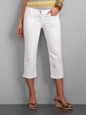NY Slim White Crop Jeans