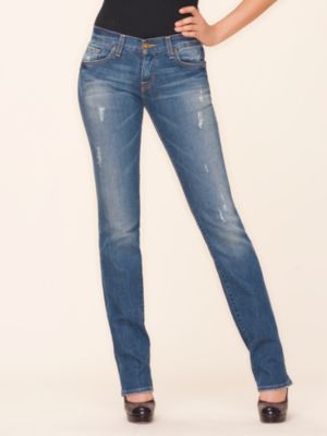 Premium Straight Leg Jeans, Mockingbird Wash