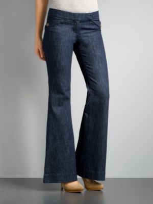 Fashion Denim Flap Pocket Trouser