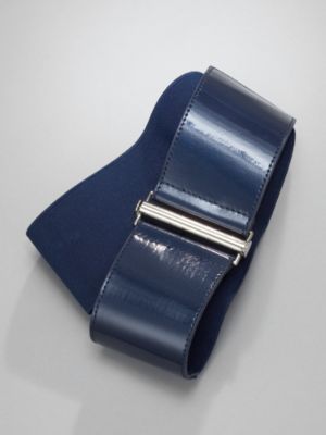Belts: City Style Patent Stretch Belt