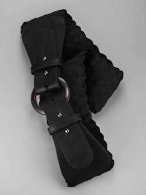 City Style Wide Braid Stretch Belt