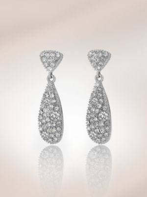 City Bright Collection - Pave Tear Earrings