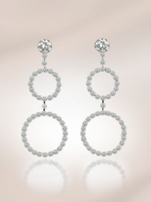 City Bright Collection Jewelry: City Bright Collection - Pave Circle Earrings