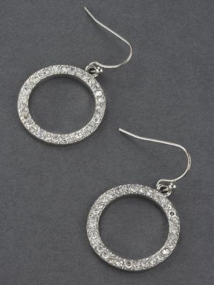 City Bright Pave Circle Earrings