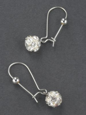 City Bright Rhinestone Fireball Drop Earrings