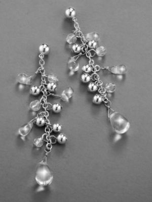 City Bright Crystal Cluster Drop Earrings