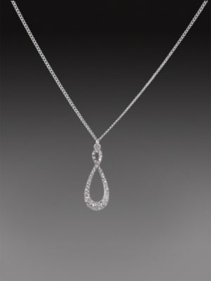 City Bright Collection - Pave Twist Pendant Necklace