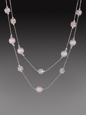 City Bright Diamond Dusted Bubble &amp; Fireball Necklace