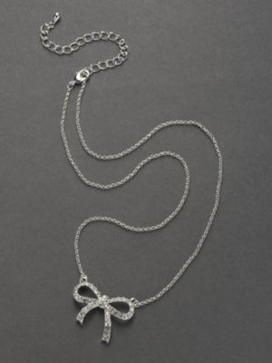 City Bright Pave Bow Necklace