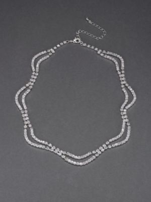 City Bright Double Strand Rhinestone Necklace