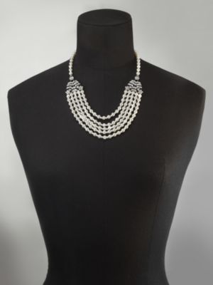 NYC Womens City Bright Faux Pearl Necklace