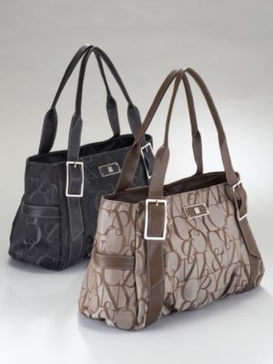 Signature Buckle-Strap Satchel