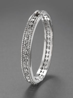 City Bright Crystal Hinge Bangle Bracelet