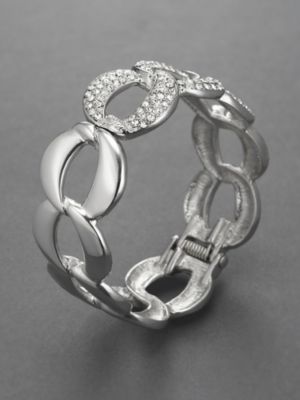 City Bright Rhinestone Link Bangle Bracelet
