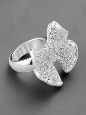 City Bright Rhinestone Bow Ring