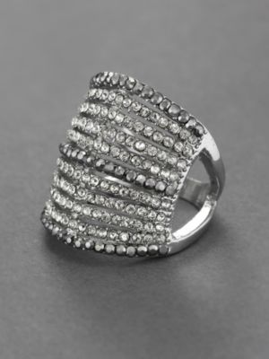 City Bright Rhinestone Row Ring
