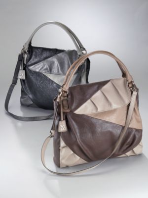 Pleated Flap Hobo Bag