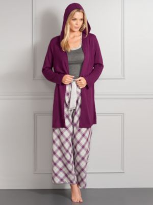 NY After Dark Hooded Long Cardigan