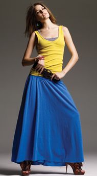 New York & Company: Double-Take Tank & Maxi Skirt :  cami stretch belt belt tank