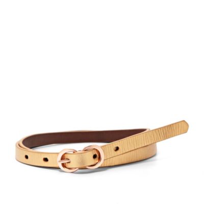 Reversible Skinny Belt Color: Rose Gold | Eivu