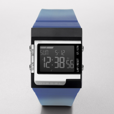 Diesel Blue Digital Thermal Attraction Black Dial Watch