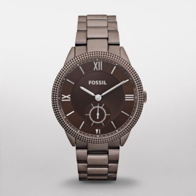 Fossil Sydney Stainless Steel Watch Brown | Quadeo